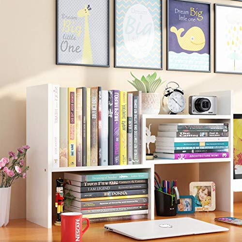 Ulrikco Expandable Wood Desktop Bookshelf
