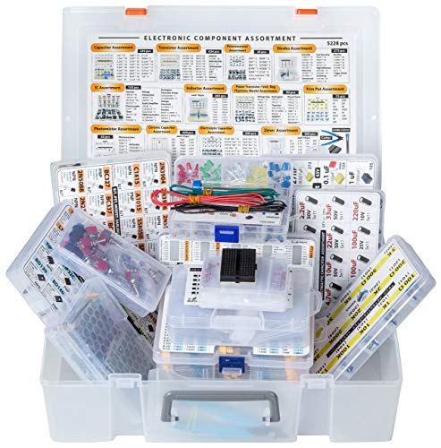 Ultimate Electronic Component Assortment Box Kit - 5228 pcs