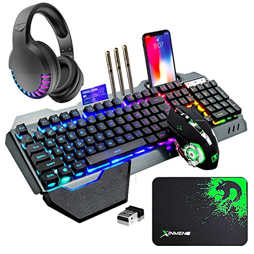 Ultimate Gaming Kit: Wireless Keyboard Mouse Bluetooth Headset