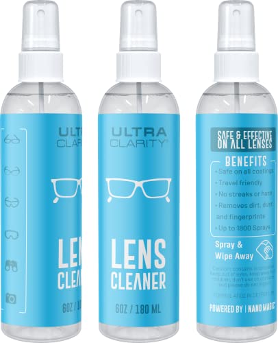 Ultra Clarity Eyeglass Lens Cleaning Spray 6 oz 3-Pack