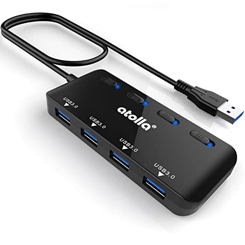 Ultra Slim USB 3.0 Hub with 4 Ports and Individual Power Switches