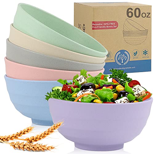 Unbreakable Large Cereal Bowls Set of 6