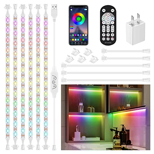 Under Cabinet Lights Kit with Music Sync Color Changing LED Lights