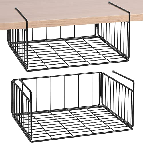 Under Cabinet Shelf Basket Organizer - SUFAUY Steel 2-Pack