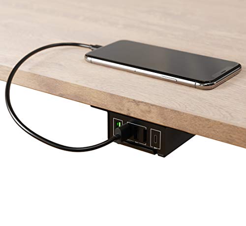Under Desk USB Charging Station with USB-C, USB-A and QC 3.0