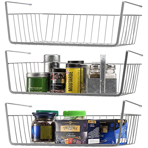 Under Shelf Baskets for Kitchen Pantry Closet Bookshelf