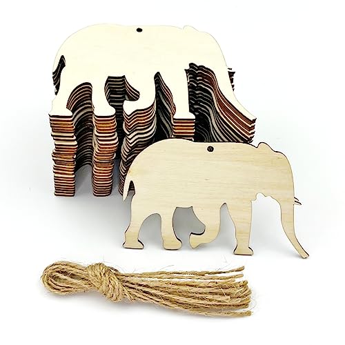 Unfinished Elephant Wood Cut Out Crafts