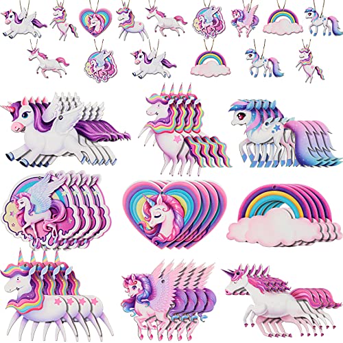 Unicorn Rainbow Christmas Ornament Set