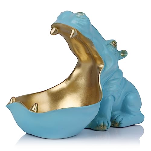 Unique Hippo Figurine Candy Dish & Key Bowl