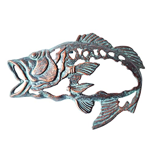 Unique Large Mouth Bass Design Metal Wall Art