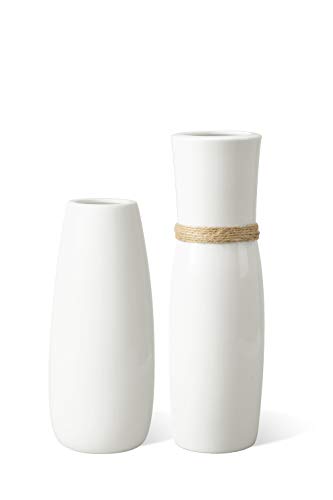 Unique Rope Design Ceramic Vases - Set of 2