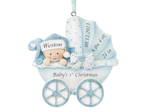 UniqXmas Personalized Baby's First Christmas Ornament 2023