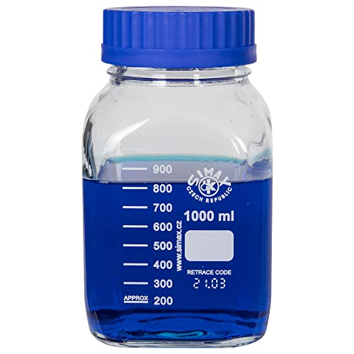 United Scientific SIMAX BSWM1000 GL80 Leakproof Media/Storage Bottles