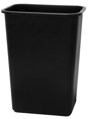 United Solutions WB0060 Black Plastic Office Trash Can