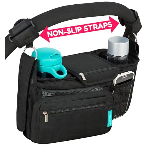 Universal Stroller Organizer with Insulated Cup Holder