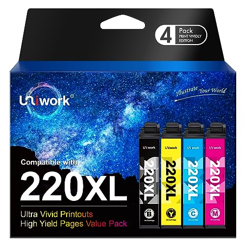 Uniwork Ink Cartridge Replacement for Epson 220 220XL