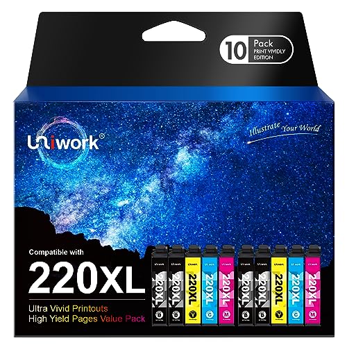 Uniwork Remanufactured Ink Cartridge Replacement for Epson 220XL