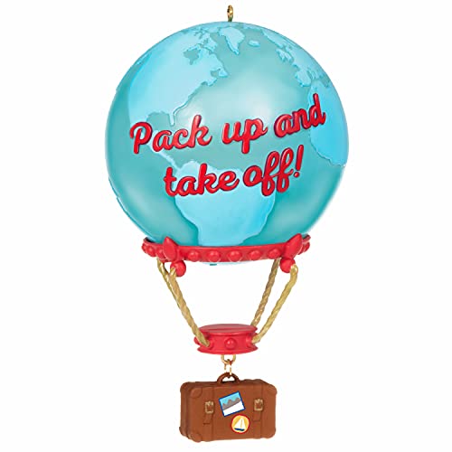 Up and Away Globe Hot Air Balloon Ornament