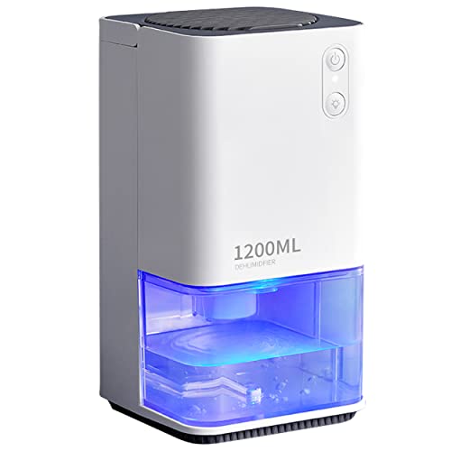 Upenjok Small Dehumidifier with LED Lights & Auto Shut Off