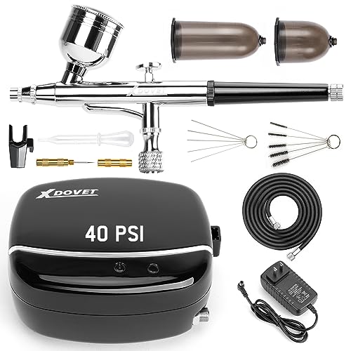 Upgraded 40PSI Airbrush Kit with Compressor