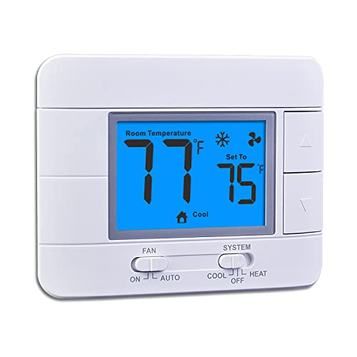 Upgraded Non-Programmable Thermostat with Temperature & Humidity Monitor
