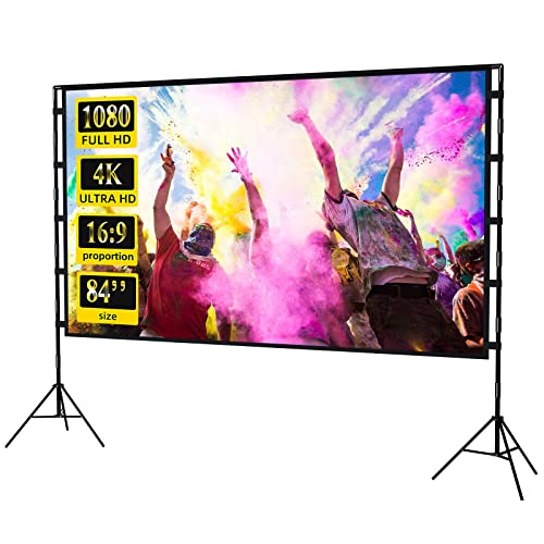 Upgraded Portable Projection Screen with Stand