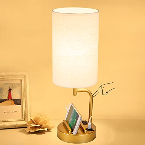 Upgraded Touch Control USB Table Lamp with Charging Ports