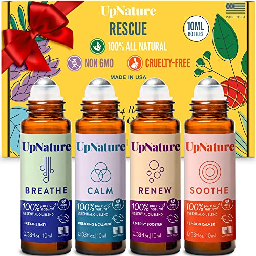 UpNature Self Care Gifts Roll On Essential Oil Set