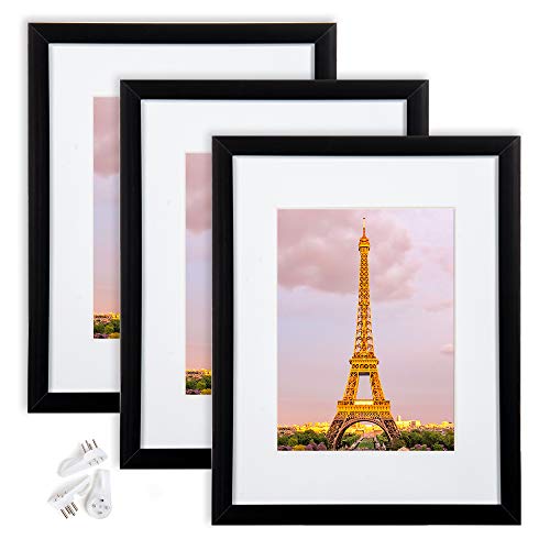 Upsimples 8.5x11 Photo Frame Set of 3 with High Definition Glass
