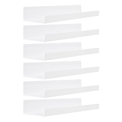 upsimples White Acrylic Shelves for Wall Storage