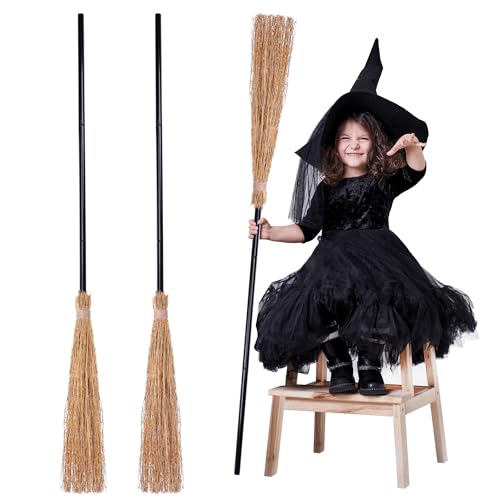URATOT Halloween Witch Broom Props
