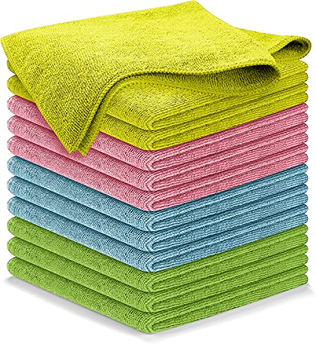 Orighty Microfiber Cleaning Cloths, Pack of 12, Highly Absorbent Cleaning  Supplies, Lint Free Cloths for Multiple-use, Powerful Dust Removal Cleaning