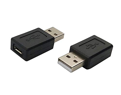 USB 2.0 Male to Micro USB Female Adapter (2 Pack)