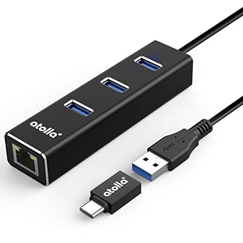 USB 3.0 Hub Ethernet + USB C Adapter