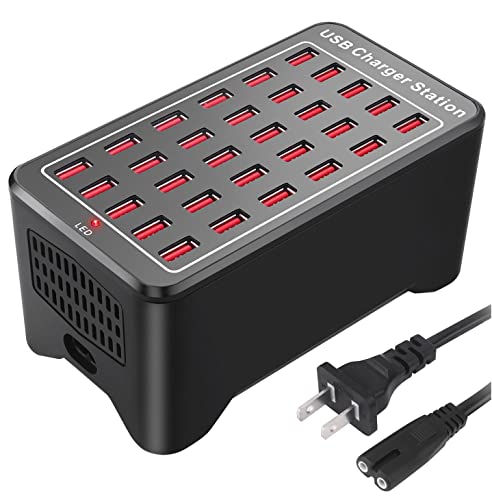 USB Charger, Cinlinso 30 Port 150W(30A) USB Charging Station