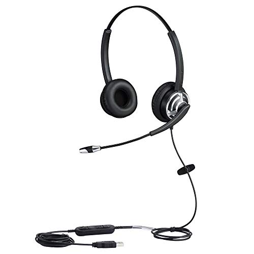 USB Telephone Headset with Noise Cancelling