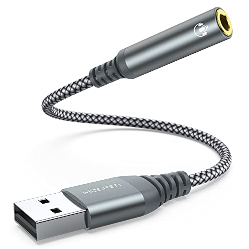 USB to 3.5mm Jack Audio Adapter - External Sound Card