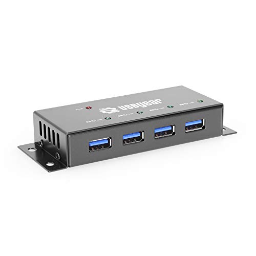 USBGear 4 Port USB 3.2 Gen 1 Mini High-Power Hub w/Port Status LEDs