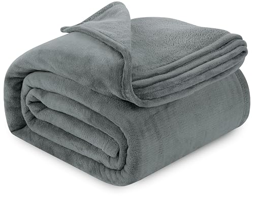 Utopia Bedding Cool Grey Fleece Blanket - Soft and Durable