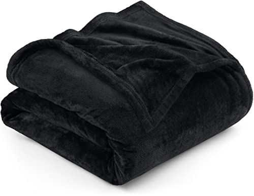 Utopia Bedding Fleece Blanket Queen Size Black