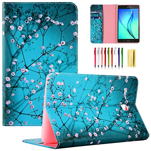 UUcovers Tablet Case for Samsung Galaxy Tab E 8.0 Inch PU Leather Folio Stand Wallet Soft TPU Back Shockproof Cover with Card Pocket