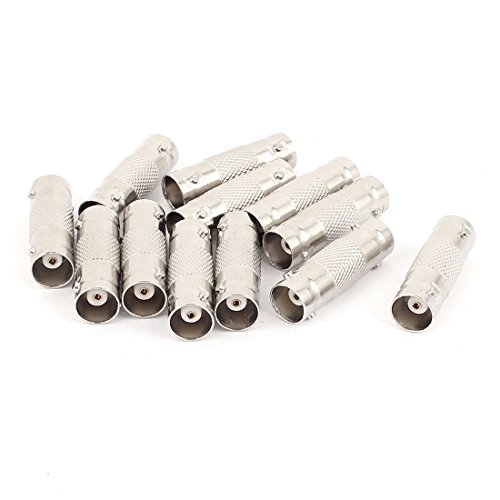 uxcell 12Pcs BNC Female to Female Cable Adapter Connector for CCTV Camera