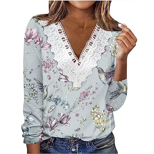 V Neck Lace Guipure Blouses