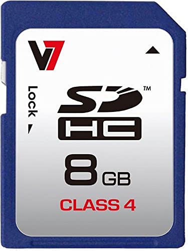 V7 8GB SDHC Class 4 Flash Memory Card (VASDH8GCL4R-1N)