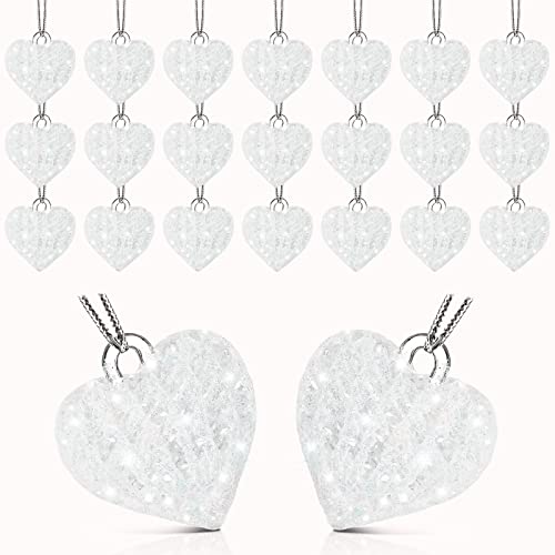 Valentine's Day Glass Heart Ornaments
