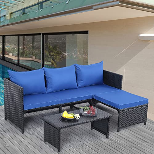 Valita 3-Piece Outdoor PE Rattan Furniture Set