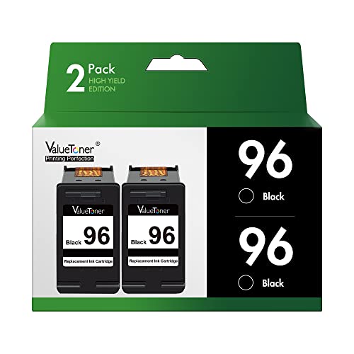 Valuetoner Remanufactured Ink Cartridge Replacement for HP 96 (2 Black)