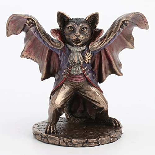 Vampire Cat Bat Pose Resin Animal Figurine