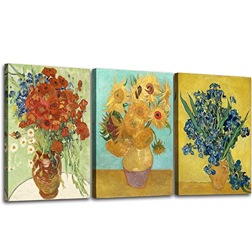 Van Gogh Sunflowers-Irises Canvas Prints