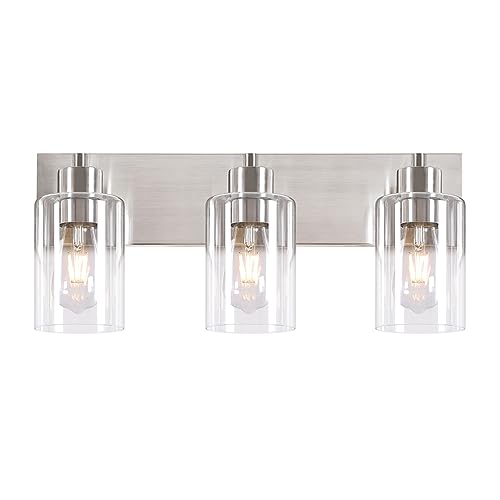Vanity Light Fixtures with Clear Glass Shade